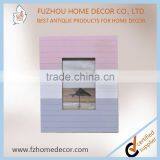 Terse Style Wooden Painting Photo Frame With Color Stripe for Decoration or Gift thumbnail-3