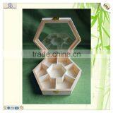 Divided Glass Lid Hexagonal Moon Cake Gift Box thumbnail-3