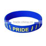 Debossed Colored Ink Filled Custom Silicone Bracelet thumbnail-1