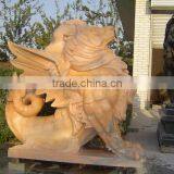Hand Carved Marble Stone Lion Statue Sculpture Garden Yard Decoration Item thumbnail-4