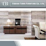 Modern Ebony Veneer MDF Base TV Stand With Natural Travertine Top thumbnail-6