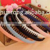 Colorful Plastic Hair Bands With Teeth thumbnail-2