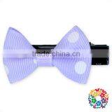 Satin Ribbon Violin Bow Hair White Dots Bow Hair Clip Cheap Hair Bow Tie thumbnail-2
