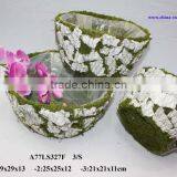 Moss Covered Flower Pot thumbnail-1