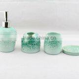 Jade Ceramic Bathroom Accessories With Stripes thumbnail-1