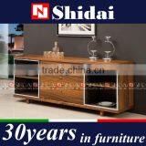 Cabinet Storage Kitchen Buffet Wood Walnut Dining Drawer Glass Doors Side Board 3 N6303-RE thumbnail-1