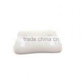 White Chin Strap Buckle in 1", Plastic Adjustable Buckle With Teeth, Plastic Adjustable Loop With Teeth in White thumbnail-6