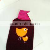 Hot Water Bottle Cover Knitted With Yellow Bird thumbnail-1