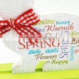 Wholesale Cute White and Red Table Top Use Handmade Handicrafts Easter Rabbit Decoration thumbnail-3