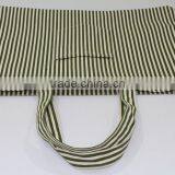 Canvas Tote Bag With One Color Stripe Print All Over With Canvas Self Handle thumbnail-2