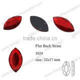 Hot Sale Navette Shaped Flat Back Jewelry Decorative Glass Stones thumbnail-4