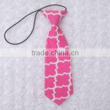Hot Pink Quatrefoil Cute Baby Tie Plastic Ties thumbnail-1