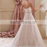 Latest Pink High Quality Lace Sleeveless Designer Bridal Gowns Robe de Mairage thumbnail-2