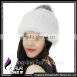 CX-C-239Q Winter Fur Hat For Women Knitted Mink Fur Hat thumbnail-3