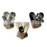 Winter Polar Fleece Fingerless Mitten Knit Embroidery Baby Children Kids Mitten Cheap Customer Logo Boy Girl Mitten thumbnail-5