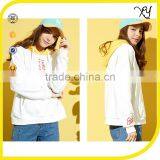 Custom Women 100%Cotton Print Blank Contrast Color Hoodies Sweatshirts Women thumbnail-1