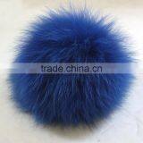 Myfur Royal Blue Genuine Dyed Fox Fur Bobble Wholesale Real Fur Accessory thumbnail-2