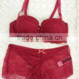 Sexy Mesh Lace Bra and Brief Rose Team 2016 Sexy New Design See Through Boyshort thumbnail-2