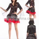 Ladies Devil Sexy Bat Super Woman Halloween Fancy Dress Costume 89104 thumbnail-1