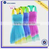 Wholesale Latest Dress Design Sublimated Multicolor Sportswear Ladies Tennis Dress thumbnail-1