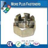 Made in Taiwan Brass Plated Stainless Steel Black Phosphate Half Castle Nut thumbnail-4