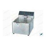8L Stainless Steel Countertop Deep Fryer With Basket , Basket Deep Fryer