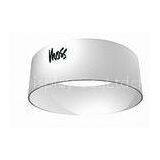 Circle White Hanging Banner Display , 20ft Fabric Hang Banners For Advertisment