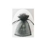 Mini Jewelry Drawstring Pouch With Logo / Organza Bag For Advertising