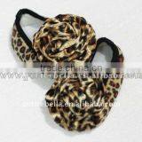 Baby Leopard Crib Shoes With Leopard Rosettes MAS38 thumbnail-1