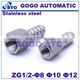 Quick Coupler Pagoda ZG 1/2'',O.D 8 mm Hose Flex Connectors Stainless Steel Bulkhead Tank Fitting Malleable Iron Pipe Fittings thumbnail-2