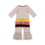 Baby Boutique Polka Dots Ruffle Turkey Baby Thanksgiving Romper Wholesale for Baby thumbnail-7