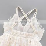 A0185# Girls Dress 2020 Summer Cotton Sleeves Lace Backless Clothes Kids Dress thumbnail-4
