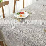Table Cloth Wholesale English Newspaper Pattern Cotton Linen Table Cloth thumbnail-3