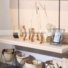 K&B Unique Test Tube in Wood Frame Flower Vase Table Stand Wooden Home Decor Vase thumbnail-2