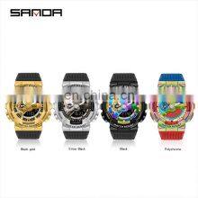 SANDA 9004 Hot Sale High-grade Men Watch Multifunctional Mirage Digital Wristwatch Logo Watch thumbnail-2