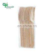 Set Nordic Biodegradable Cuillere Portable Salad Hand Server Forks Disposable Spoon Wooden Knife thumbnail-2