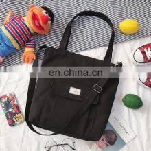 Bolsa De Custom Print Shape Logo Cotton Double Pouch Shoulder Cross Body Tote Bag Crossbody Messenger Bag thumbnail-5