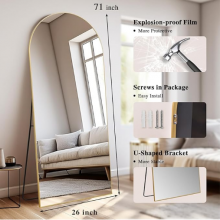 Arched Oversized Mirror Full Length Wall Mounted Mirror Large Full Body Dressing Standing Floor Mirror Home Decor thumbnail-4