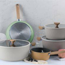 Customized Color Aluminum Nonstick Cookware Set thumbnail-1