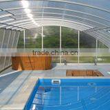 Medium-sized aluminium swimming pool covers and enclosures