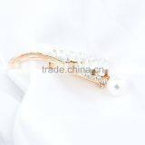 Custom Fancy Gold/Silver Crystal Brooch Wing Pearl Brooch Pin thumbnail-6