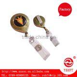 Gold Metal Retractable Badge Holder Reel With Belt Clip for Business thumbnail-1