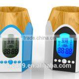 Multi-functional Calendar Pencil Desk Clock With Pen Holder /Brush Pot Table Clock/ Gift Set Wholesale OEM/ODM Manufacturer thumbnail-3