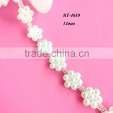High Quality Rhinestone Beaded Trim, Pearl Cup Chain Work Design For Dresses(RT-4030)