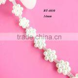 High Quality Rhinestone Beaded Trim, Pearl Cup Chain Work Design For Dresses(RT-4030) thumbnail-1