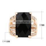 1 Dollar Items Zinc Alloy Black Gemstone Single Stone Gold Ring for Women thumbnail-3