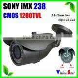 Day Night Vision Camera 3DNR 2.8-12mm Varifocal Lens 1/3"coms Waterproof 1200TVL Super Wdr Surveillance Analog Camera thumbnail-1