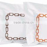 Embroidered White Cotton Pillow No.49 thumbnail-1