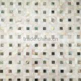 White Chinese River Shell Mosaic Black Lip Seashell Wall Tile