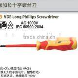 Insulated VDE Screwdriver, Long Phillips Screwdriver